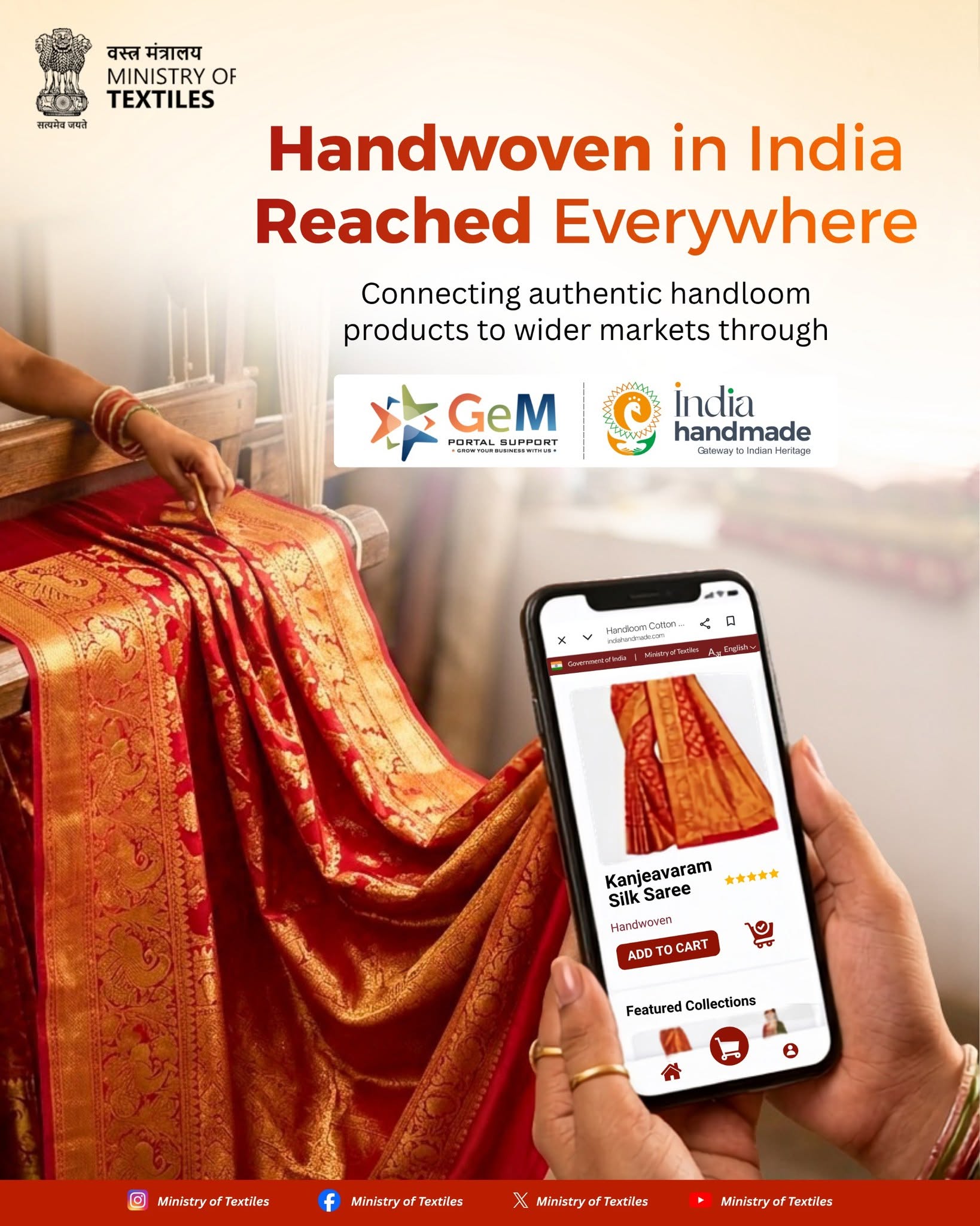 Handwoven in India. Reaching every corner of the nation.